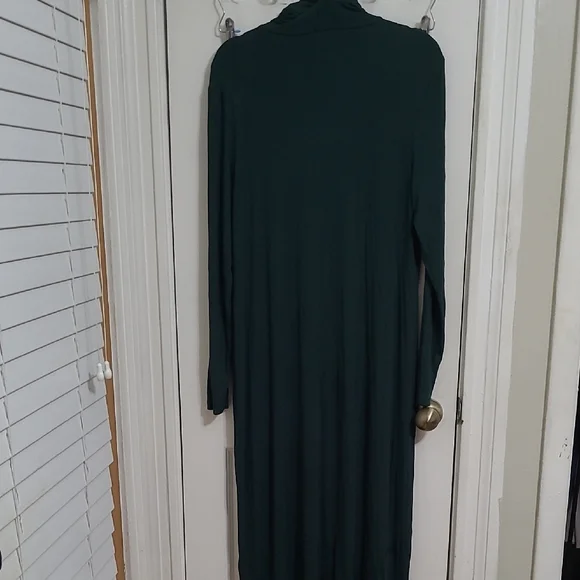 Universal Standard Deep Green Long Sleeve Dress W/FREE BELT - Picture 3 of 11